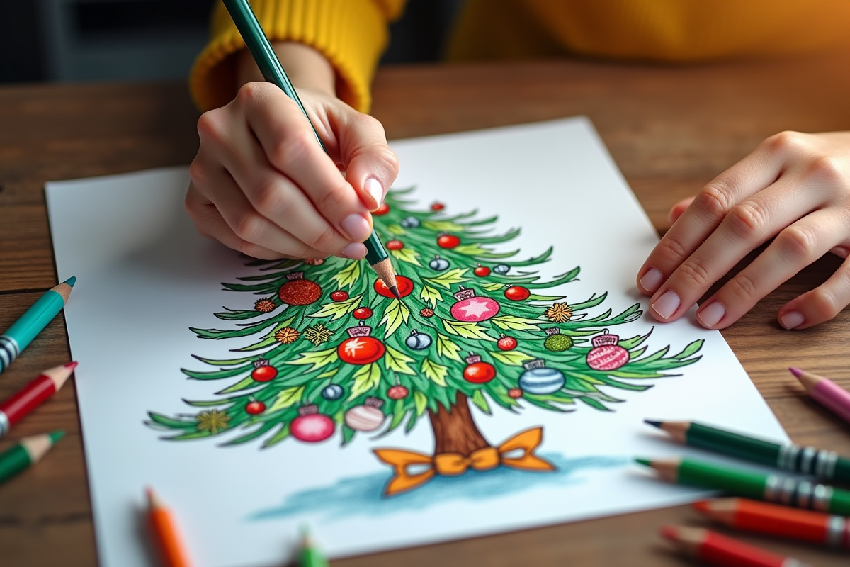 coloriage sapin